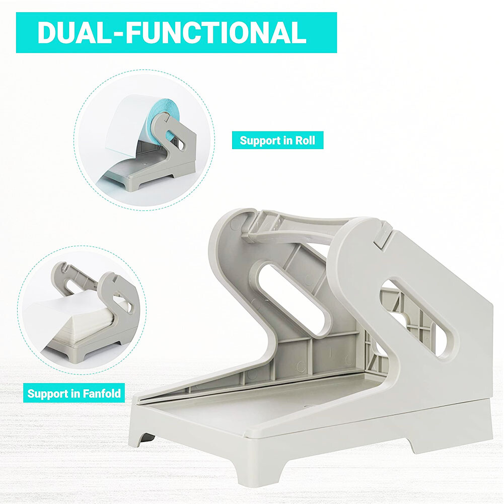 Thermal Label Printer Holder for Rolls&Fanfold Label For Dymo Zebra Rollo Beeprt