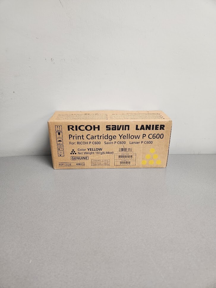 Ricoh 408313 Yellow Print Cartridge for P C600
