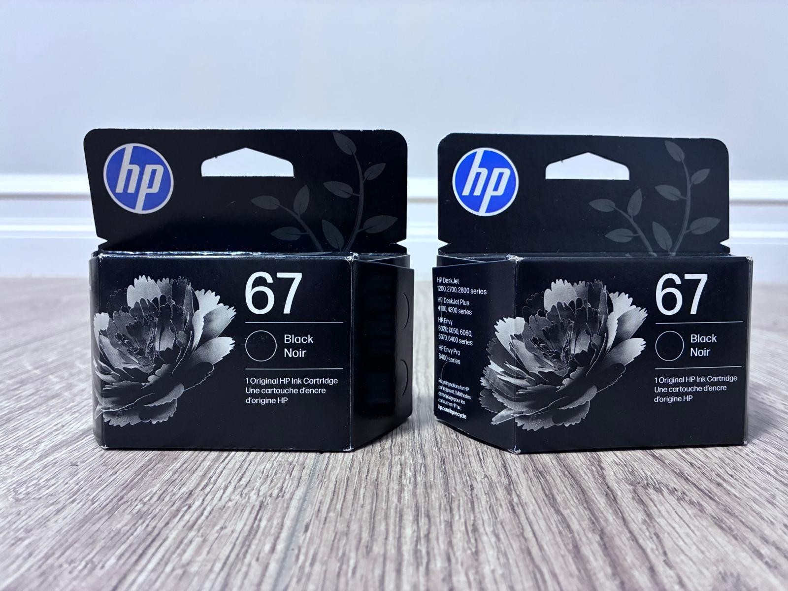 Genuine HP 67 Black Ink Cartridge ~ 120 pages 3YM56AN Original Exp 07/27 2 Pack