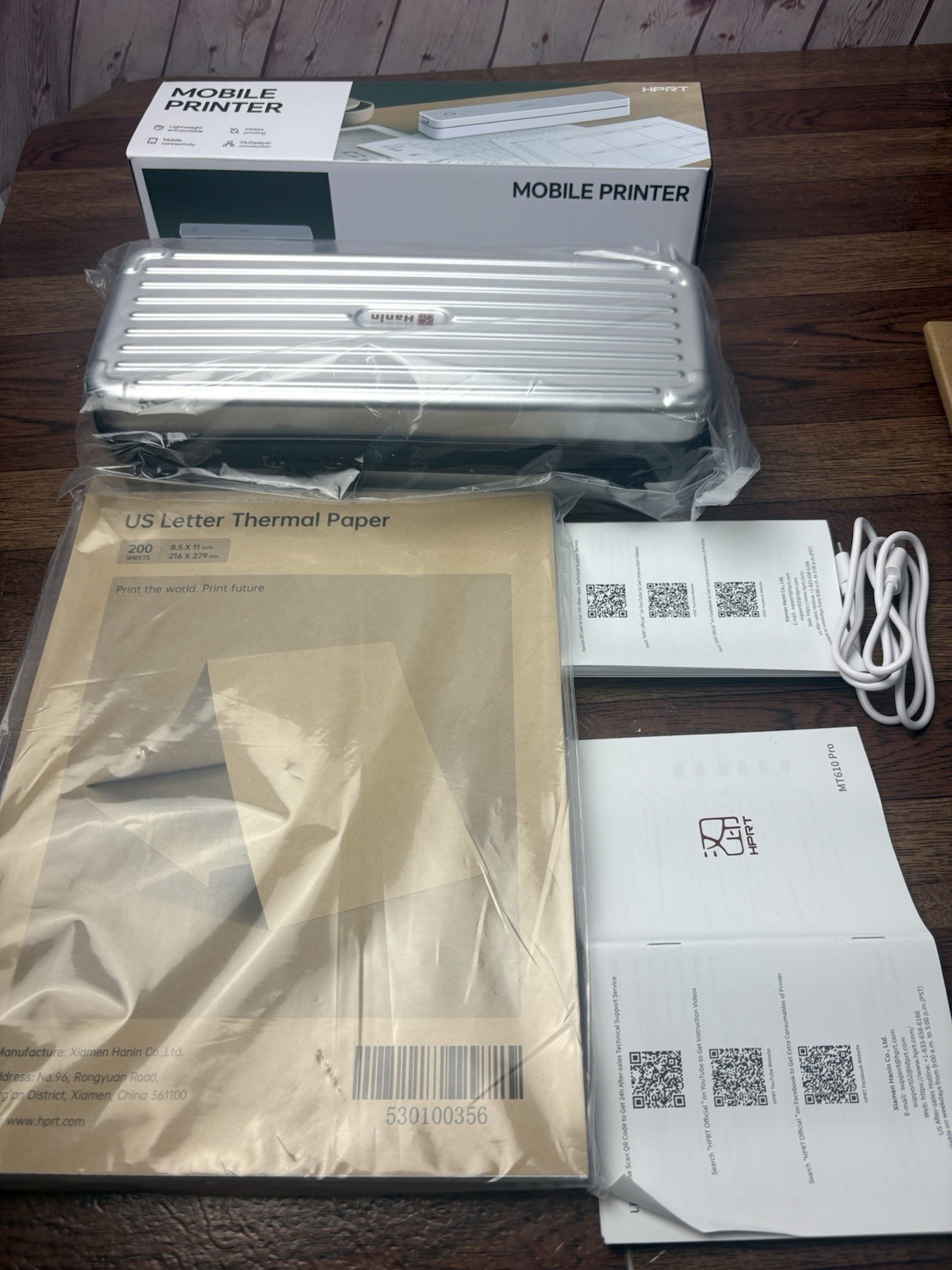 HPRT MT610 Pro Mobile Printer Wireless for Travel, Inkless Bluetooth Compact