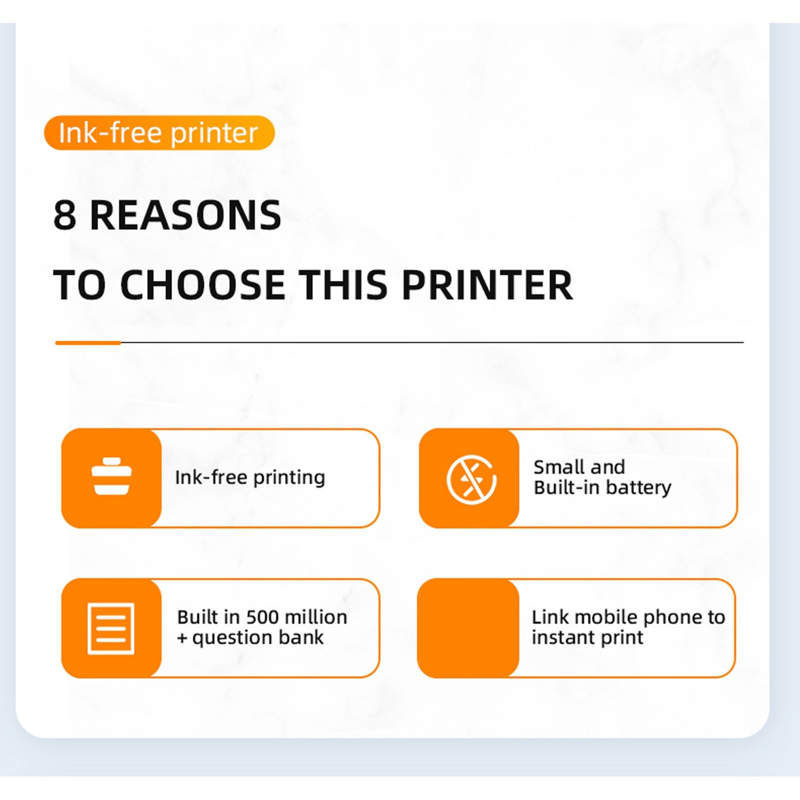 A4 Thermal Printer 200dpi Mini Portable Bluetooth Rechargeable Inkless Thermal