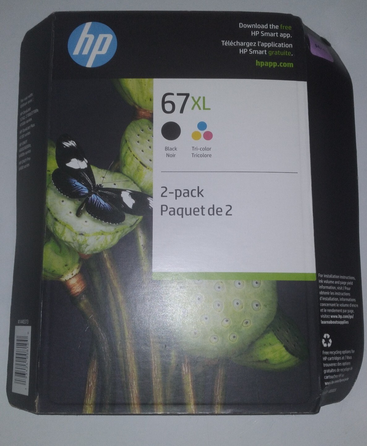 HP 2-Pack 67XL High Yield Black/Tri-Color Original Toner Cartridges HP Printers