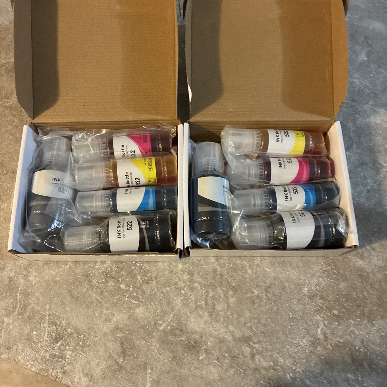 2x – Refill Bottles For Epson 522 Compatible With Multiple Others – See Pics