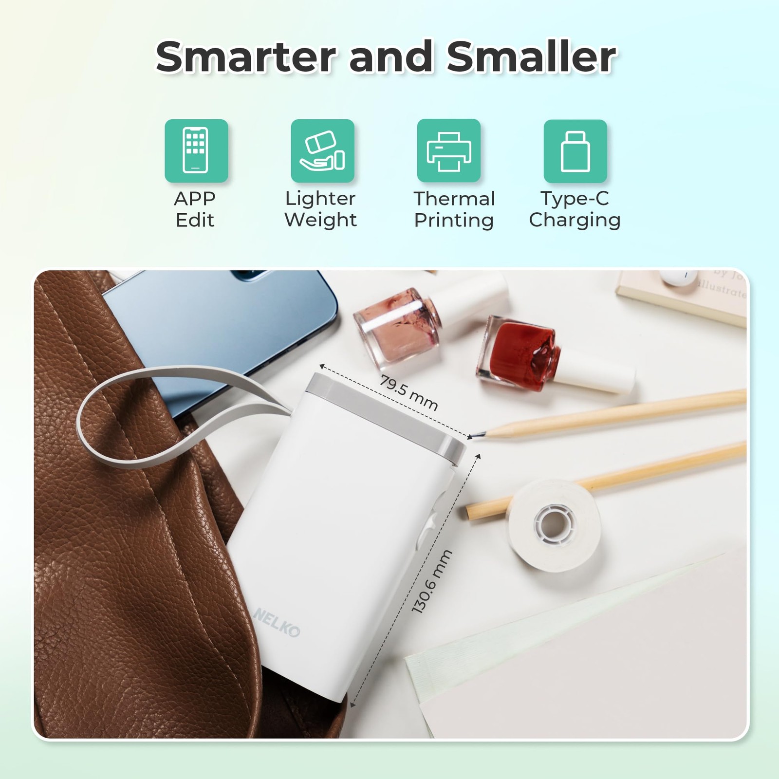Bluetooth Label Maker – Wireless Mini Printer with Multiple Templates for Home