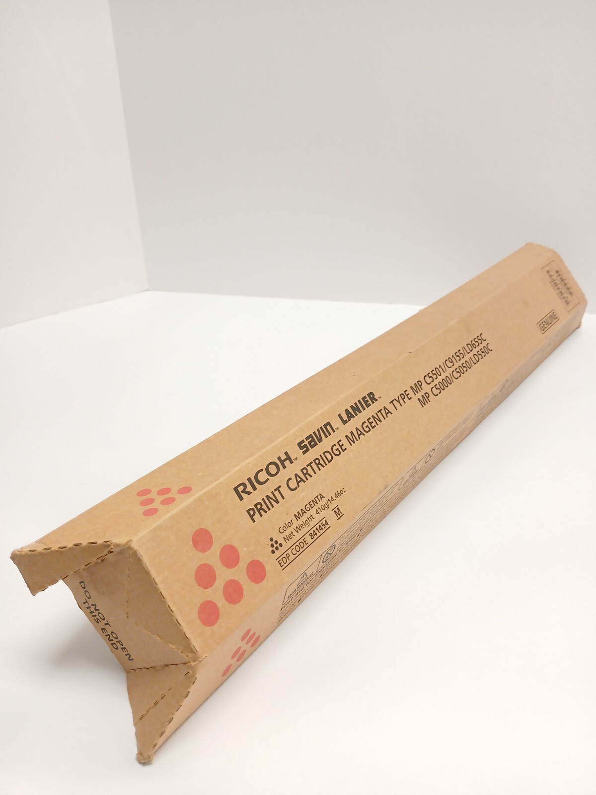 Ricoh Savin Lanier 841454 Magenta Toner MP C5501 Genuine New OEM Sealed.