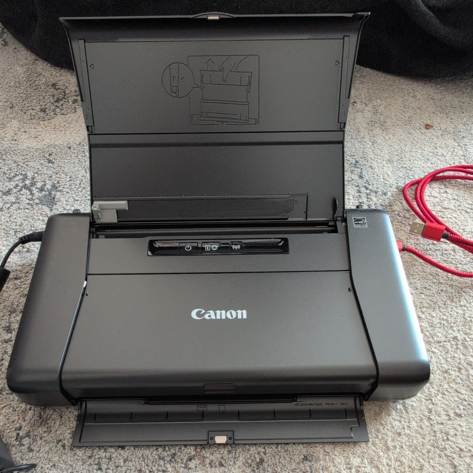 Canon PIXMA iP110 Mobile Wireless Color Inkjet Printer USB, Adapter, Manuals