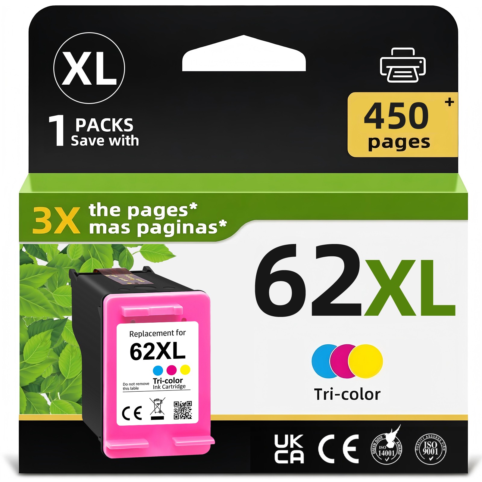 62 XL XXL Ink Cartridges For HP Ink 62XL Envy 7640 5540 5660 5740 8000 Printer