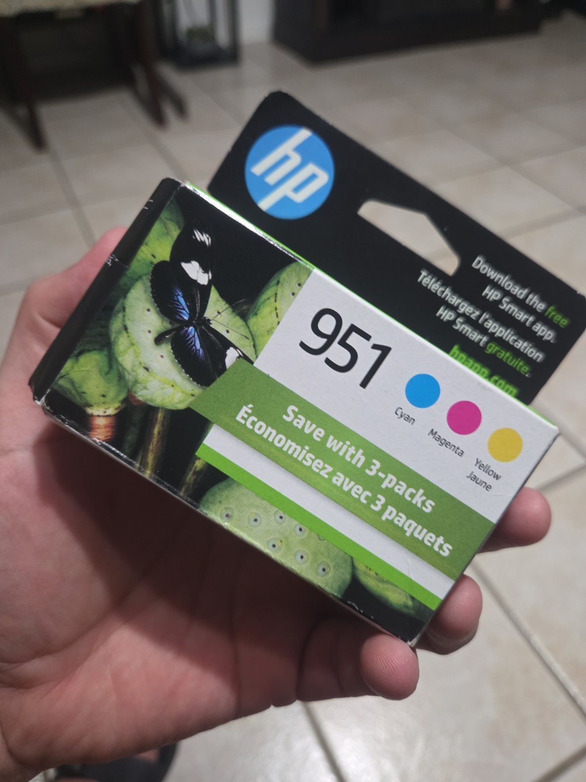 HP 951 OEM Color Ink Cartridges Exp Sept 2026. Missing Yellow