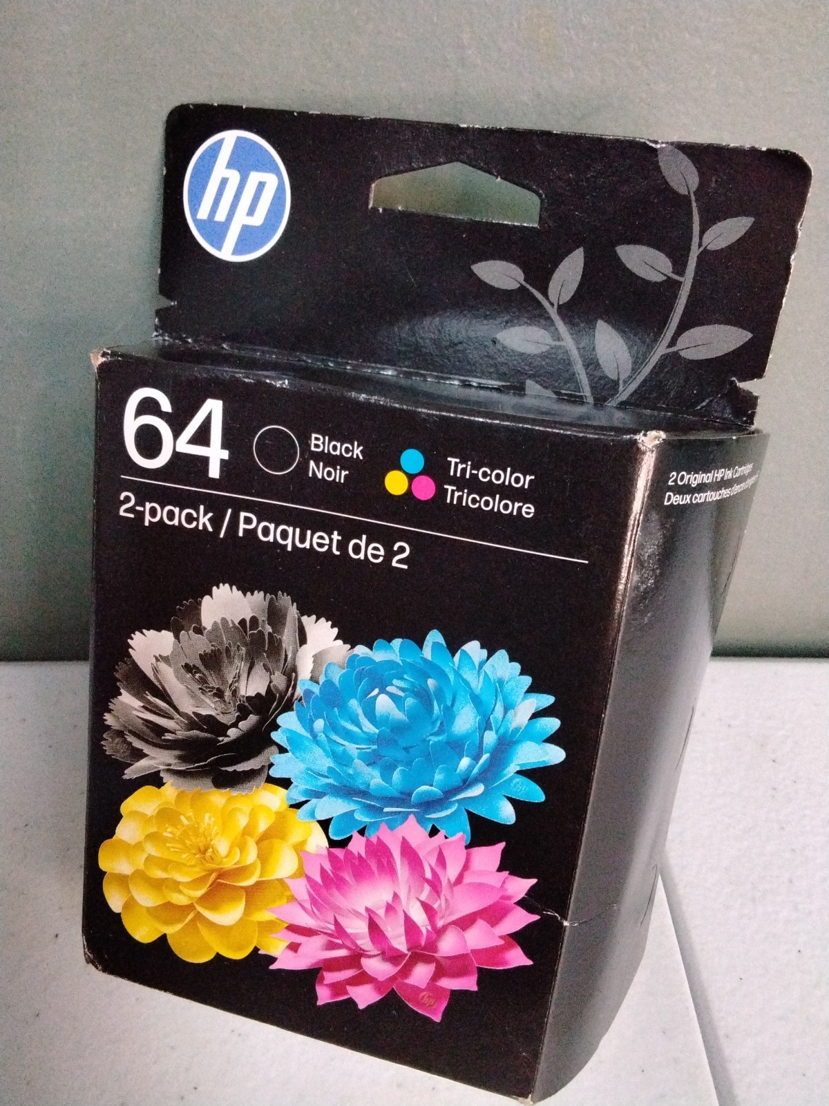 New Genuine HP 64 Black & Tri Color Ink Cartridges Dated 10/2027
