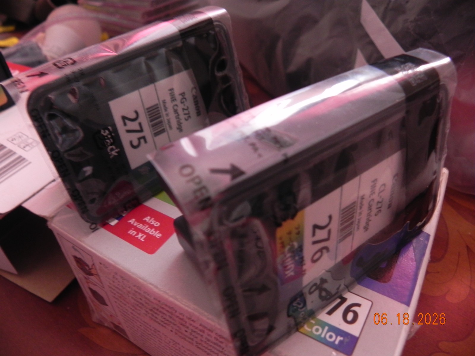 LOT of 8 – Canon 275XL, PG-275/CL-276 Ink Value Pack PIXMA OPEN BOX