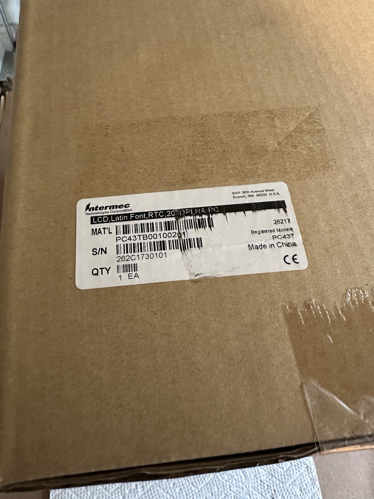 Intermec Desktop Thermal Transfer Printer Model PC43t New In Box Complete