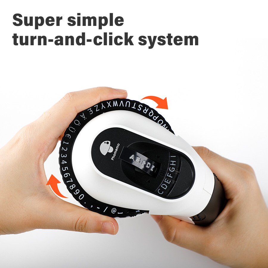 Phomemo E975 Embossing Label Maker Handheld Label Printer w/ 6 Tape for Dymo