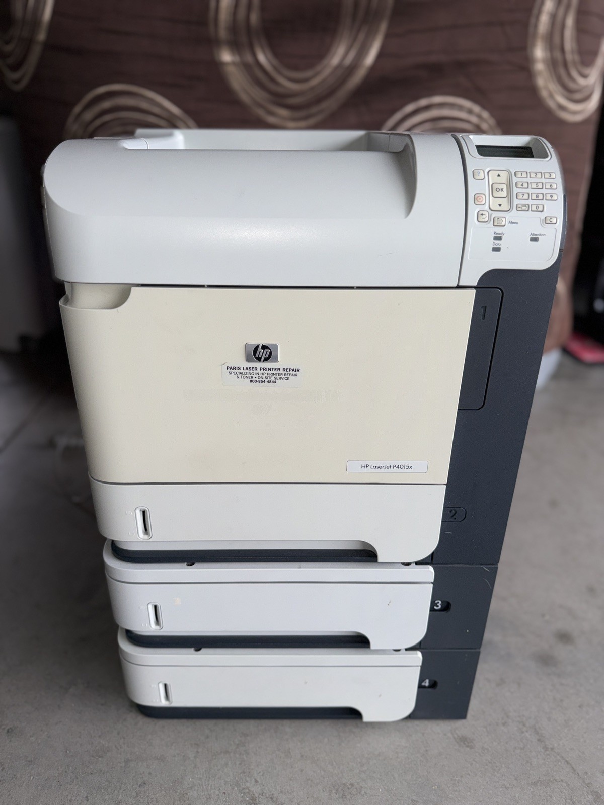 HP LASERJET P4015X WORKGROUP PRINTER & NEW COMPATIBLE 64X TONER *3-TRAYS *DUPLEX