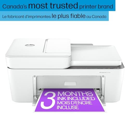 HP DeskJet 4255e Wireless Color Printer with Auto Document Feeder 60 Sheet Ca…