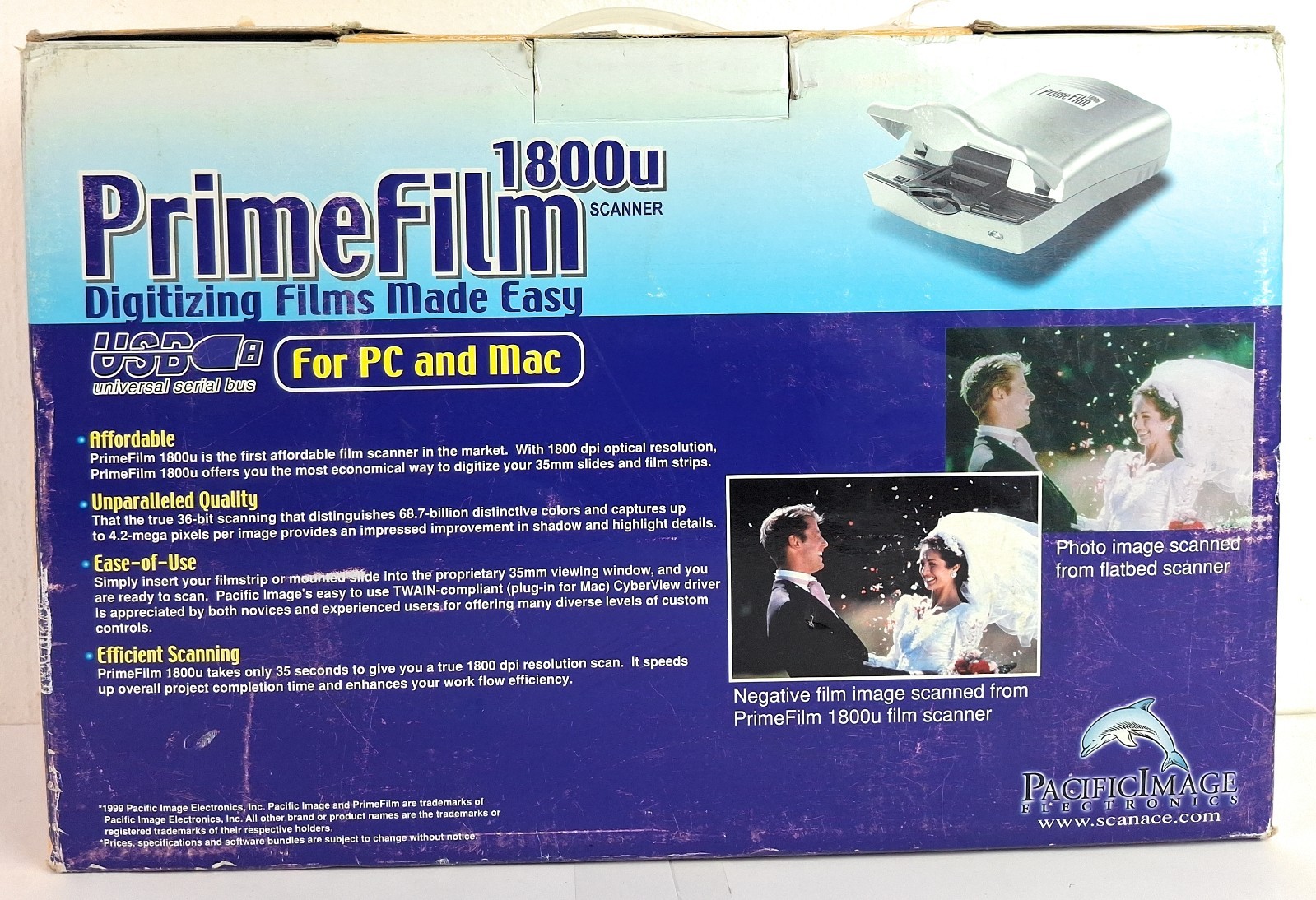 Pacific Image PrimeFilm 1800u, 35mm Film Scanner for PC and Mac Photography