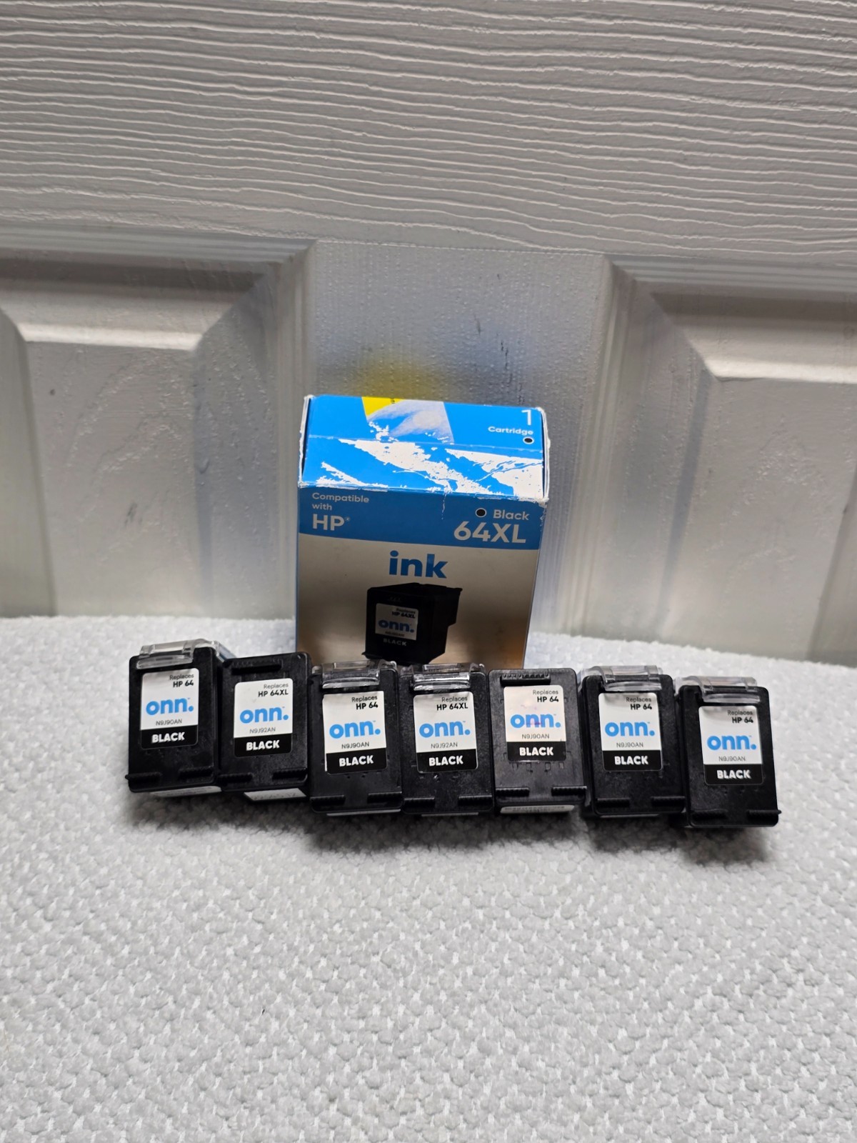 Onn N9J90AN Black Ink Catridge HP 64 64XL 681131309301 Lot of 4 Opened