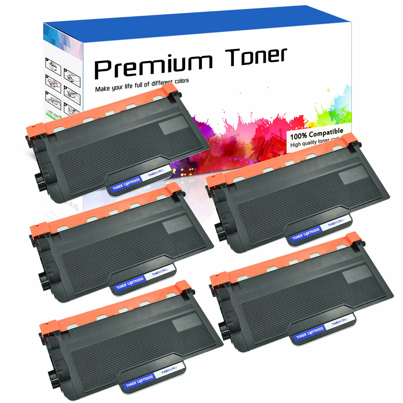 5PK – TN850 Toner for Brother TN820 MFC-L5800DW MFC-L5900DW HL-L6200DWT L5100DN