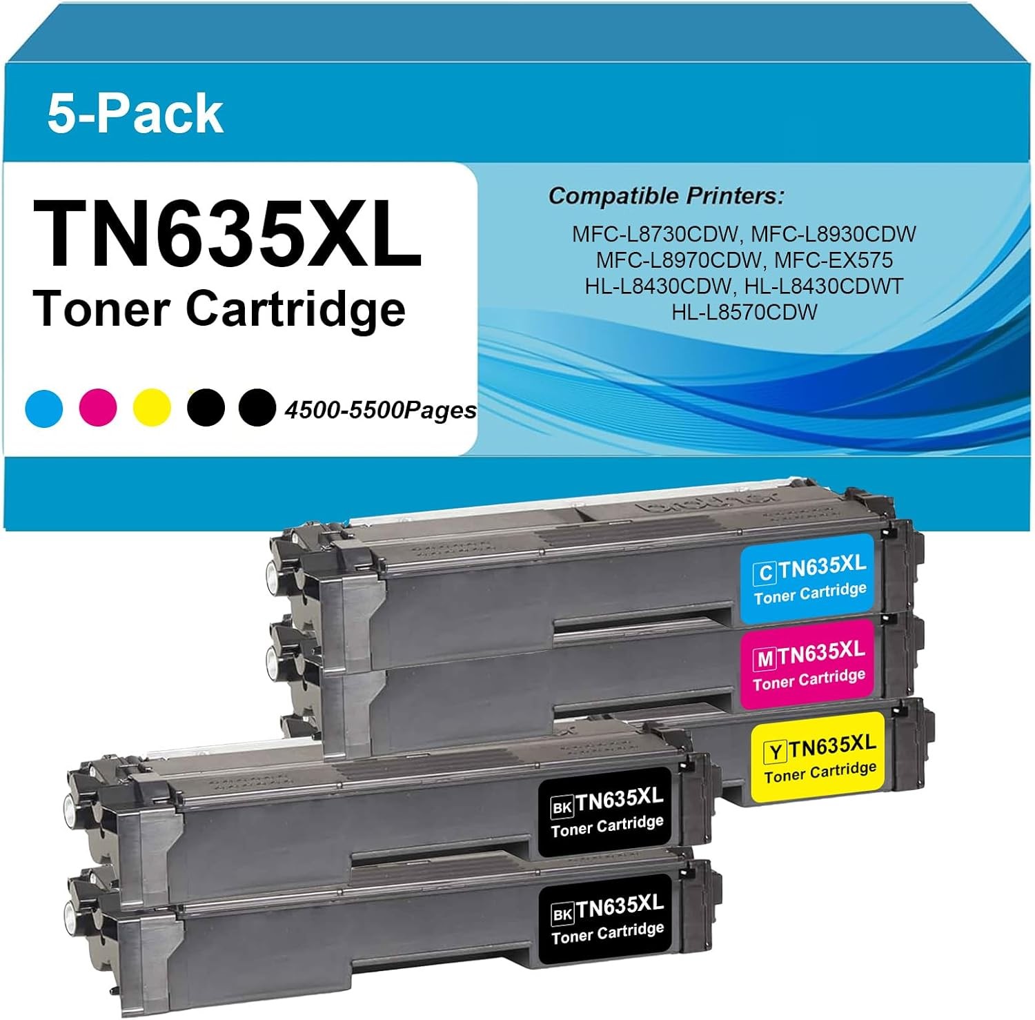 TN635XL Toner Cartridge for Brother HL-L8430CDW HL-L8570CDW MFC-L8930CDW Series