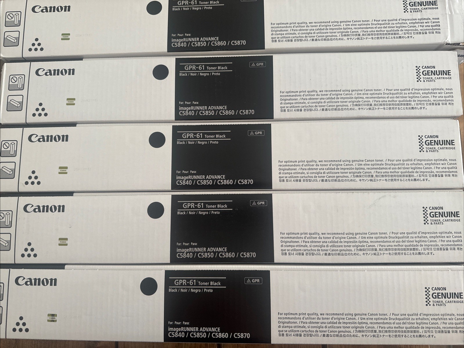 CLEARANCE CANON GPR61 LOT 13 BLACKS SEALED 55 58 66 XEROX VERSALINK C405 OEM