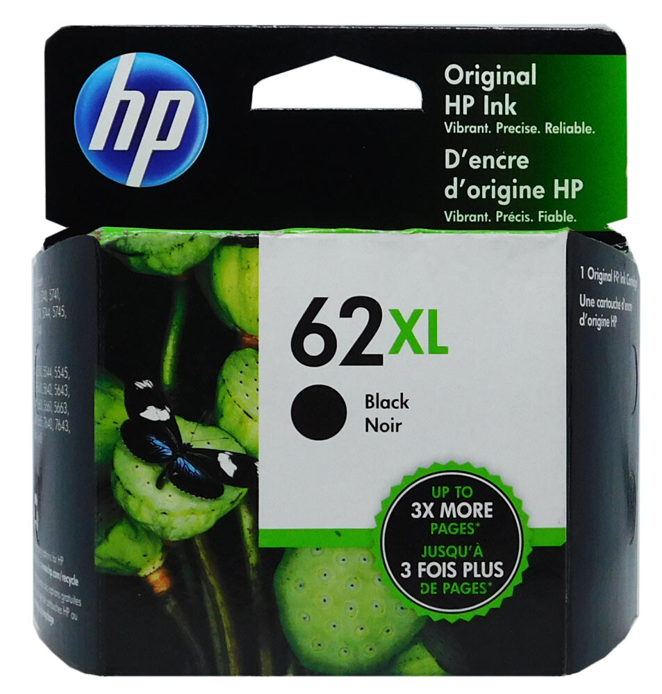 HP #62XL Black Ink Cartridge C2P05AN NEW GENUINE