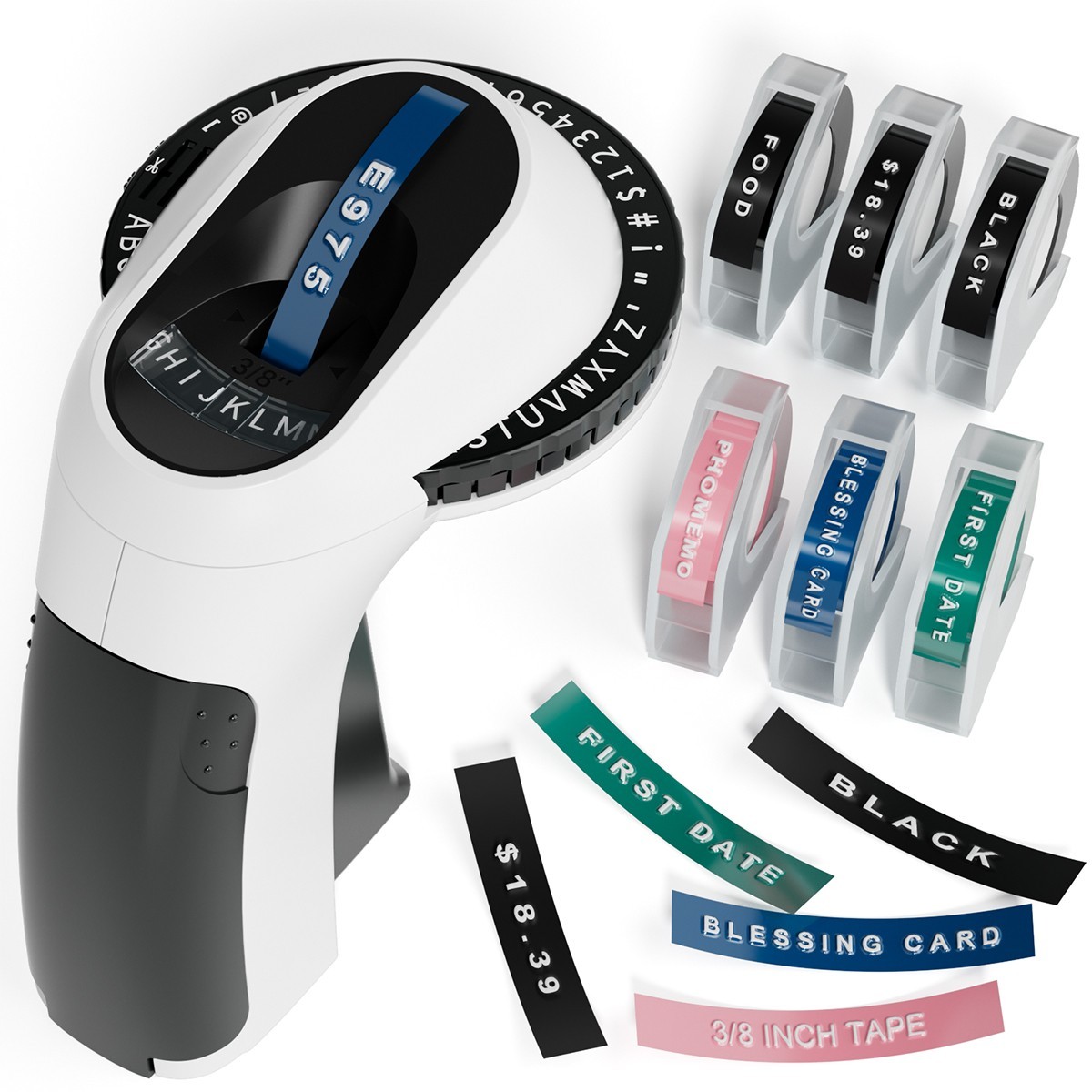Phomemo Embossing Label Maker with 6 Label Tapes for DYMO Xpress Label Maker