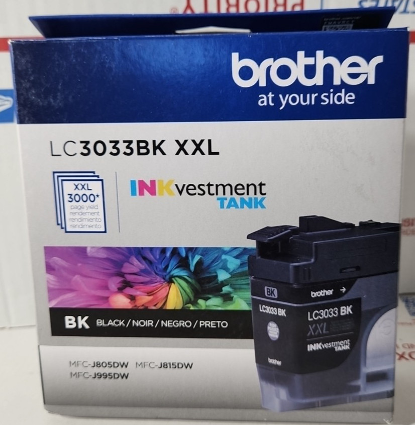 Brother LC3033BK XXL Black Ink Cartridge Super-High-Yield 3000+ EXP 07/2025