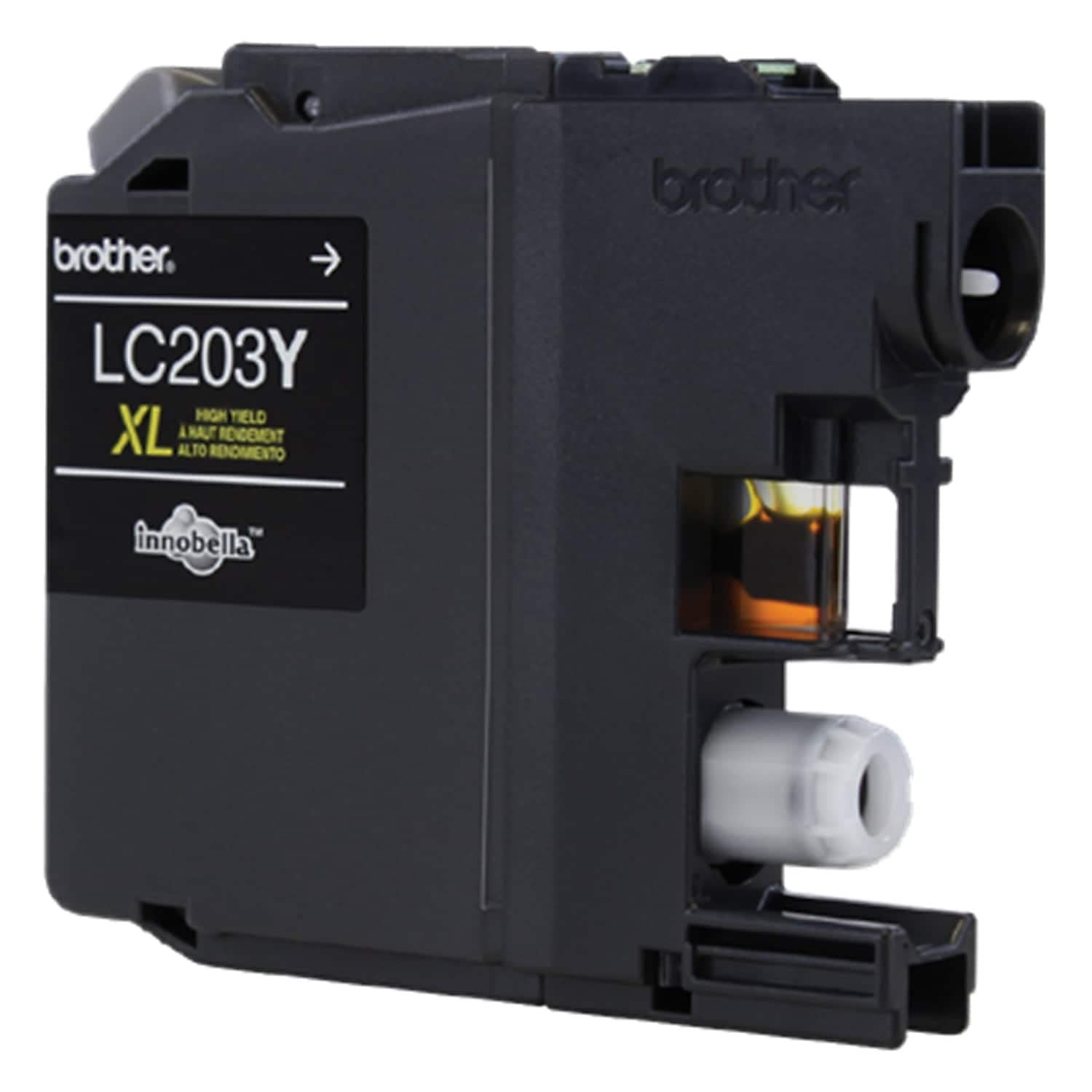 Brother Printer LC203Y High Yield Ink Cartridge, Yellow, 550 Pages, 1 Count (Pac