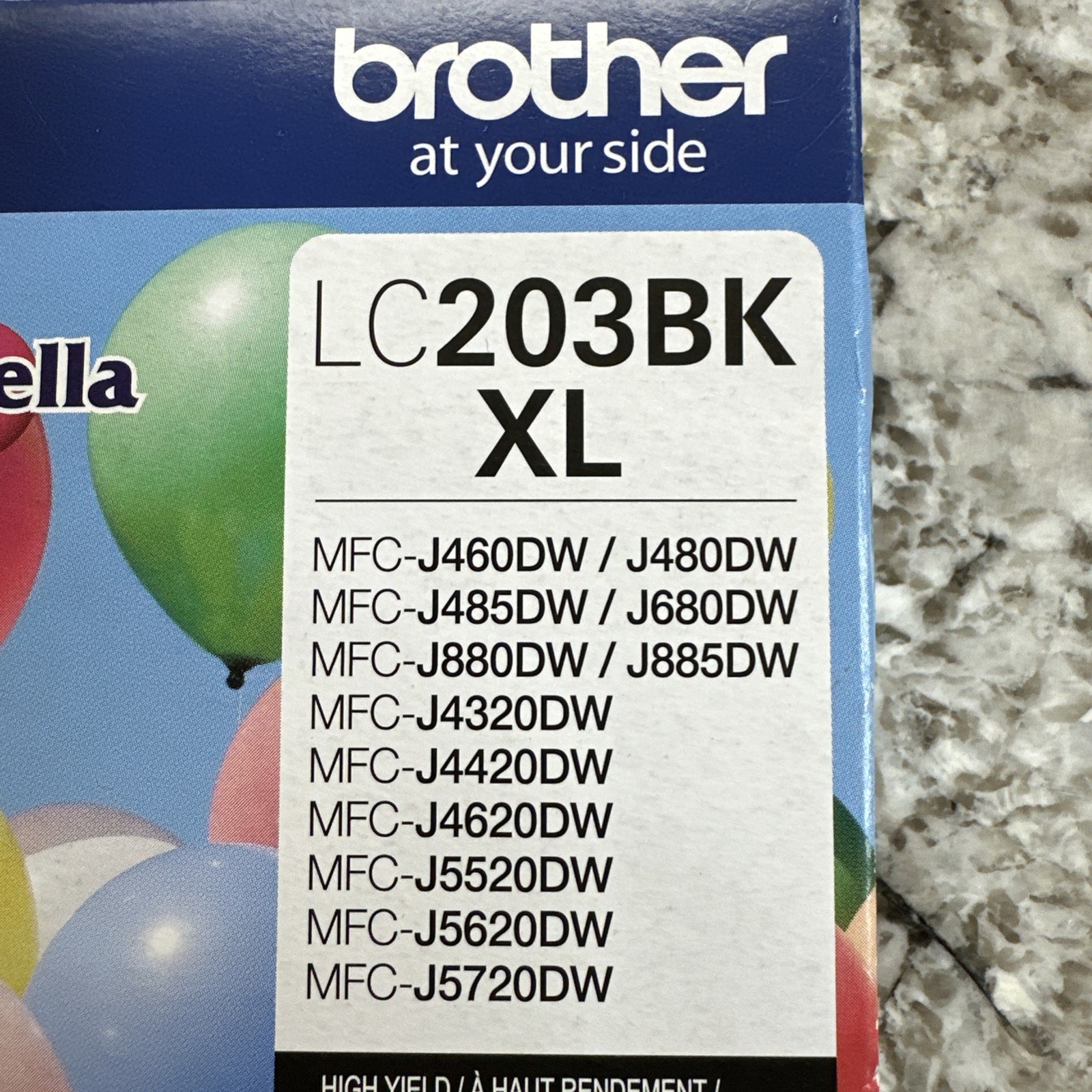 New Brother LC203 BK XL High Yield Black Ink Cartridge OEM LC203BK Genuine