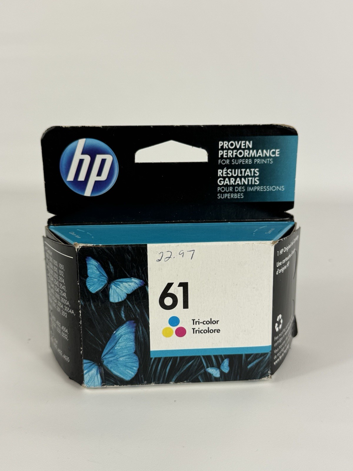 HP 61 Tri-Color Ink Cartridge CH562WN OEM Genuine Exp 5/2019 Made in China