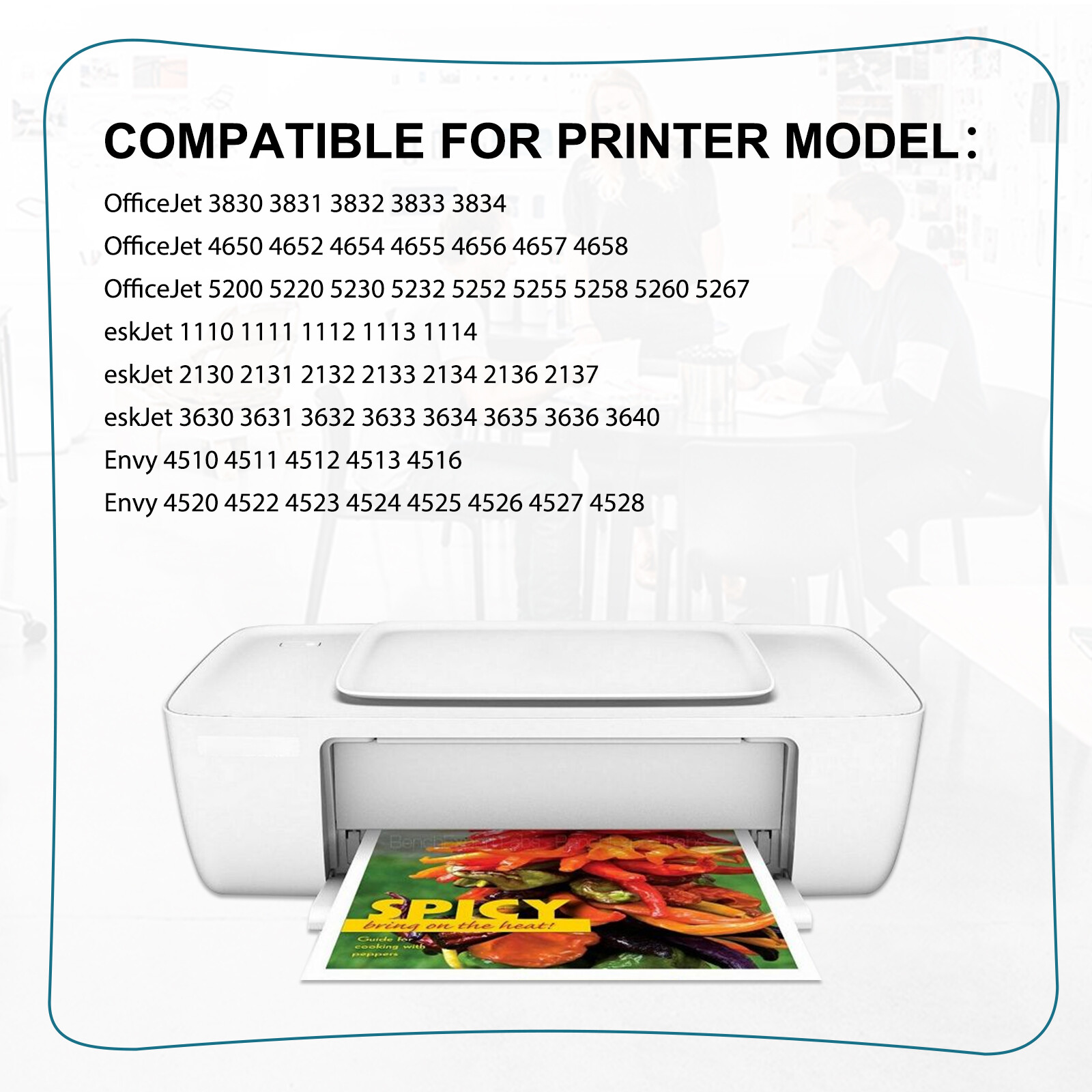 63 XL Ink Cartridge for HP officejet 3830 4650 5258 5255 Envy 4512 4516 4520
