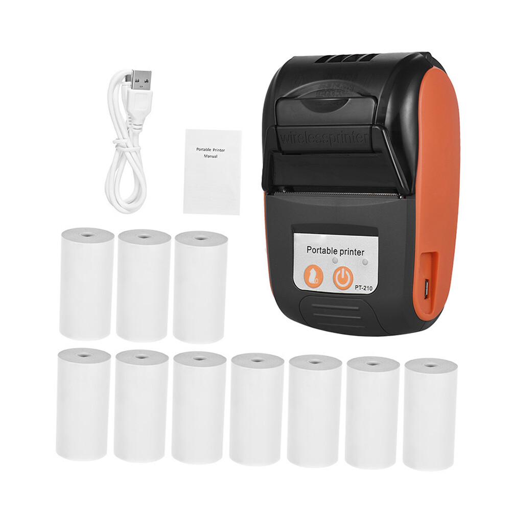GOOJPRT Handheld 58mm Thermal Receipt Label Printer POS +10 Rolls B4J1