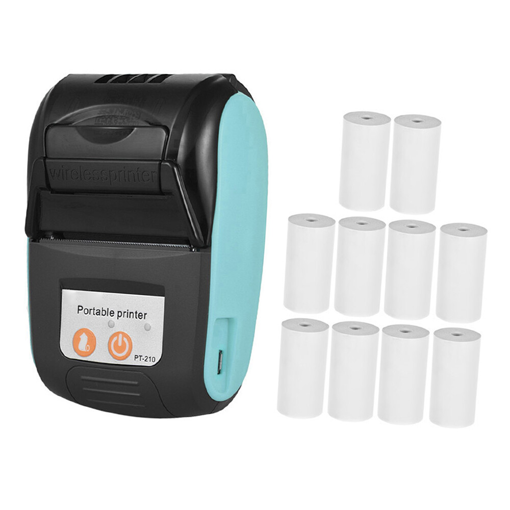 GOOJPRT PT-210 58mm Receipt Printer 58mm Receipt Printer W/ 10 Paper Rolls B6J8