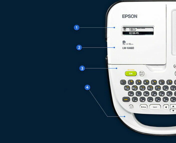 Epson Label Printer LW-K460 4~18mm 183x219x58mm 580g 75Frame *English/Korean*