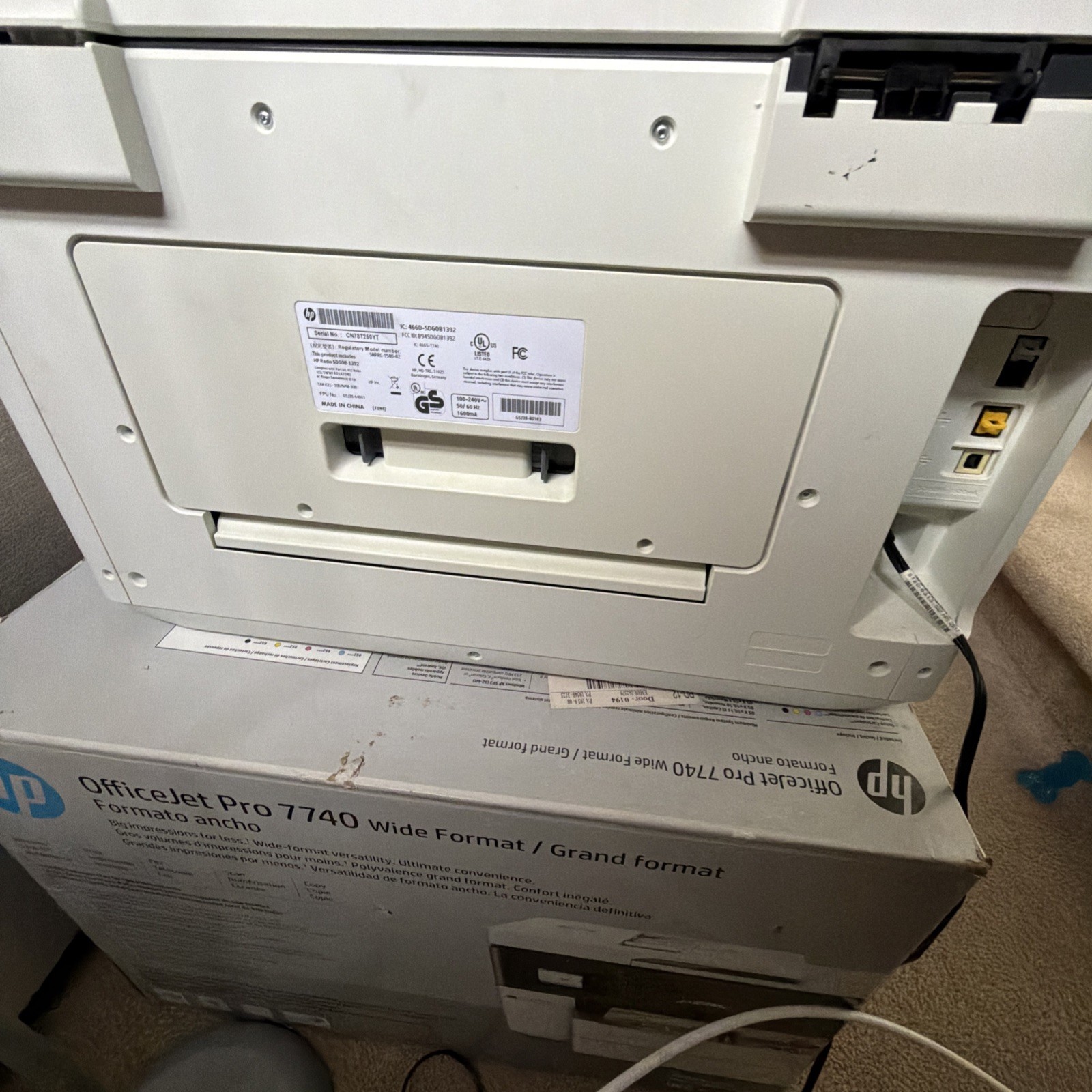 HP OfficeJet Pro 7740 Wide Format – Printhead Error – AS-IS