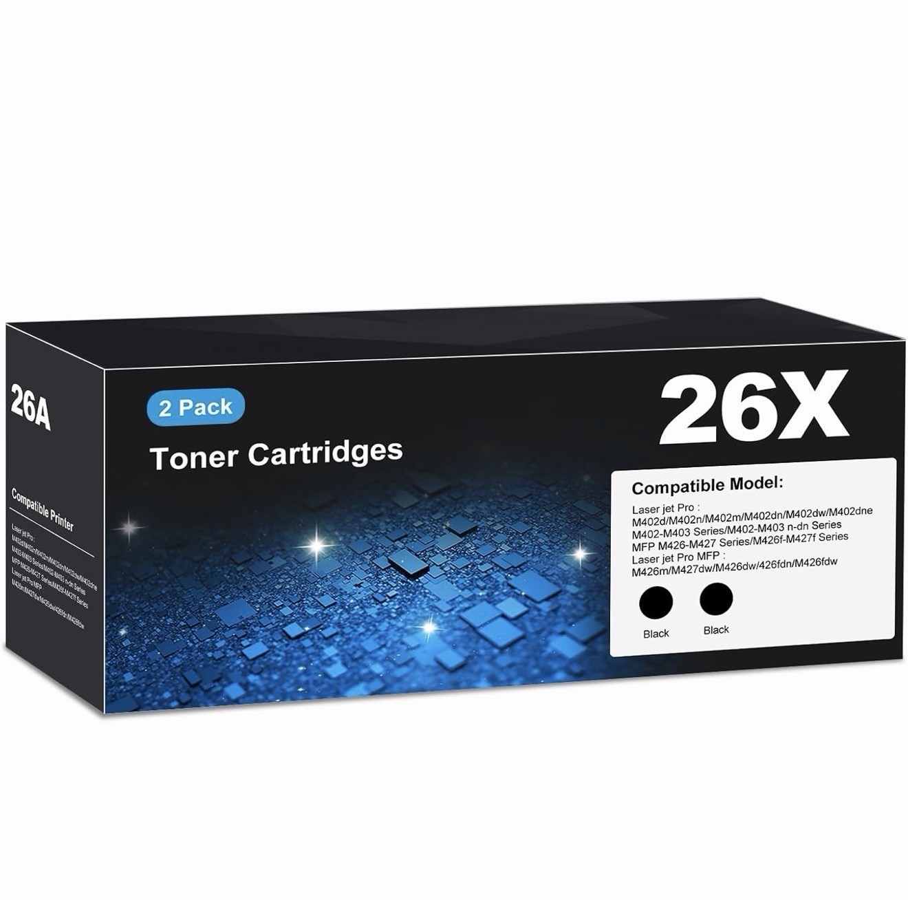 2PK For HP Laserjet Pro M402n MFP High Yield CF226X 26X Black Toner Cartridge