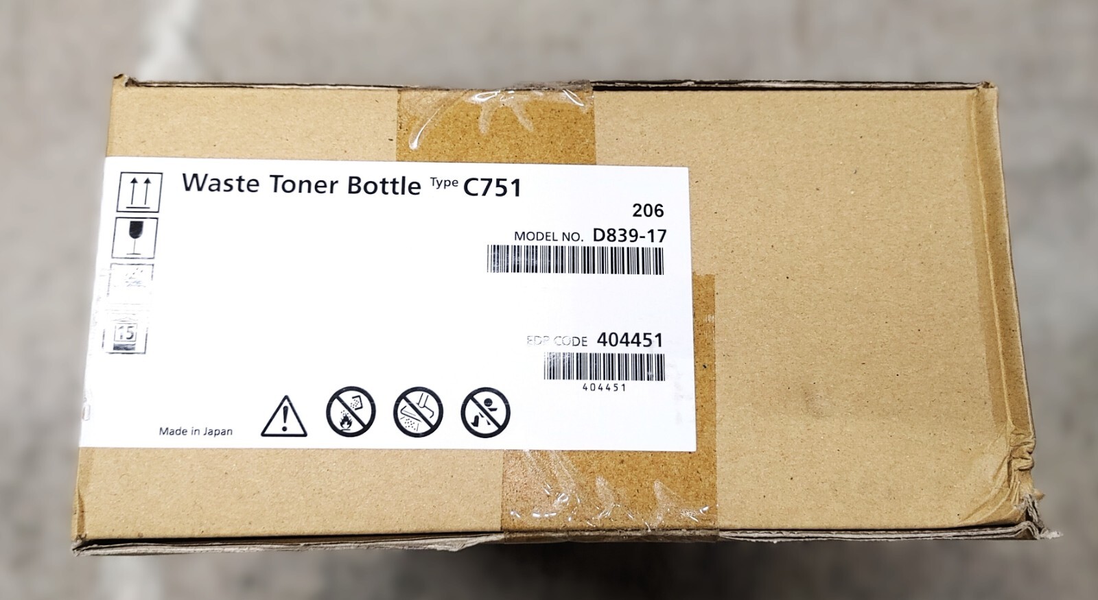 Genuine Ricoh 404451 Waste Toner Bottle Ricoh/Lanier/Savin Pro C651EX C7100/110