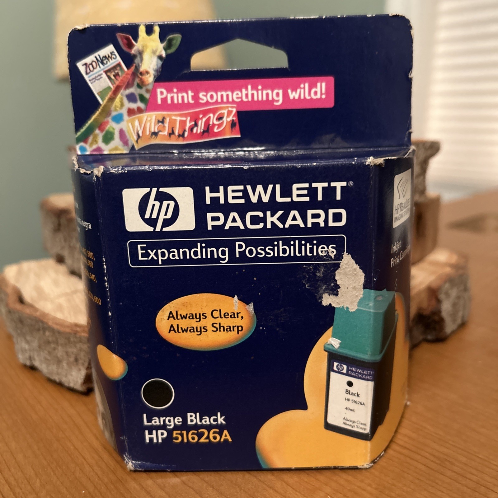 Hewlett Packard HP Large Black 51626A (Exp. 2000) New Old Stock In Sealed Box