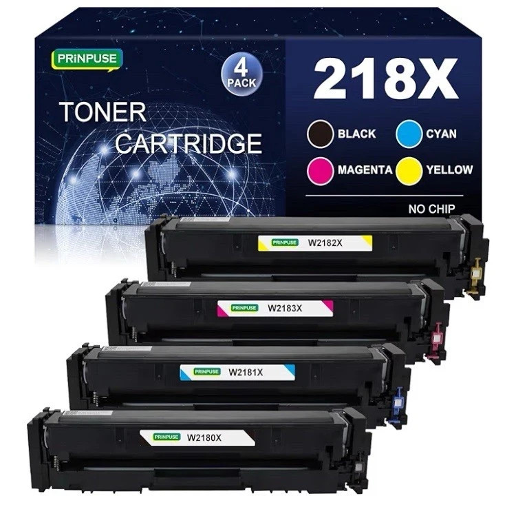 218X Replacement for HP 218A 218X Toner Cartridges 4 Pack for Color Laserjet Pro