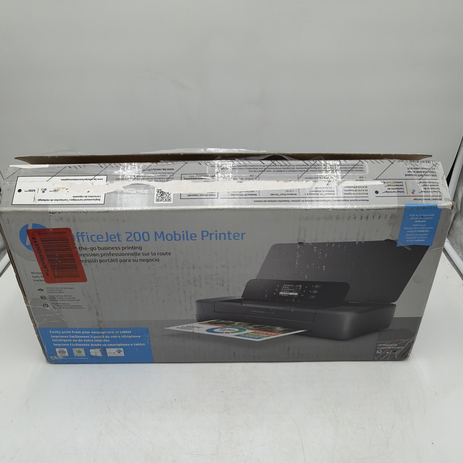 HP OfficeJet 200 Mobile Inkjet Color Printer Wireless Portable 4800×1200 DPI
