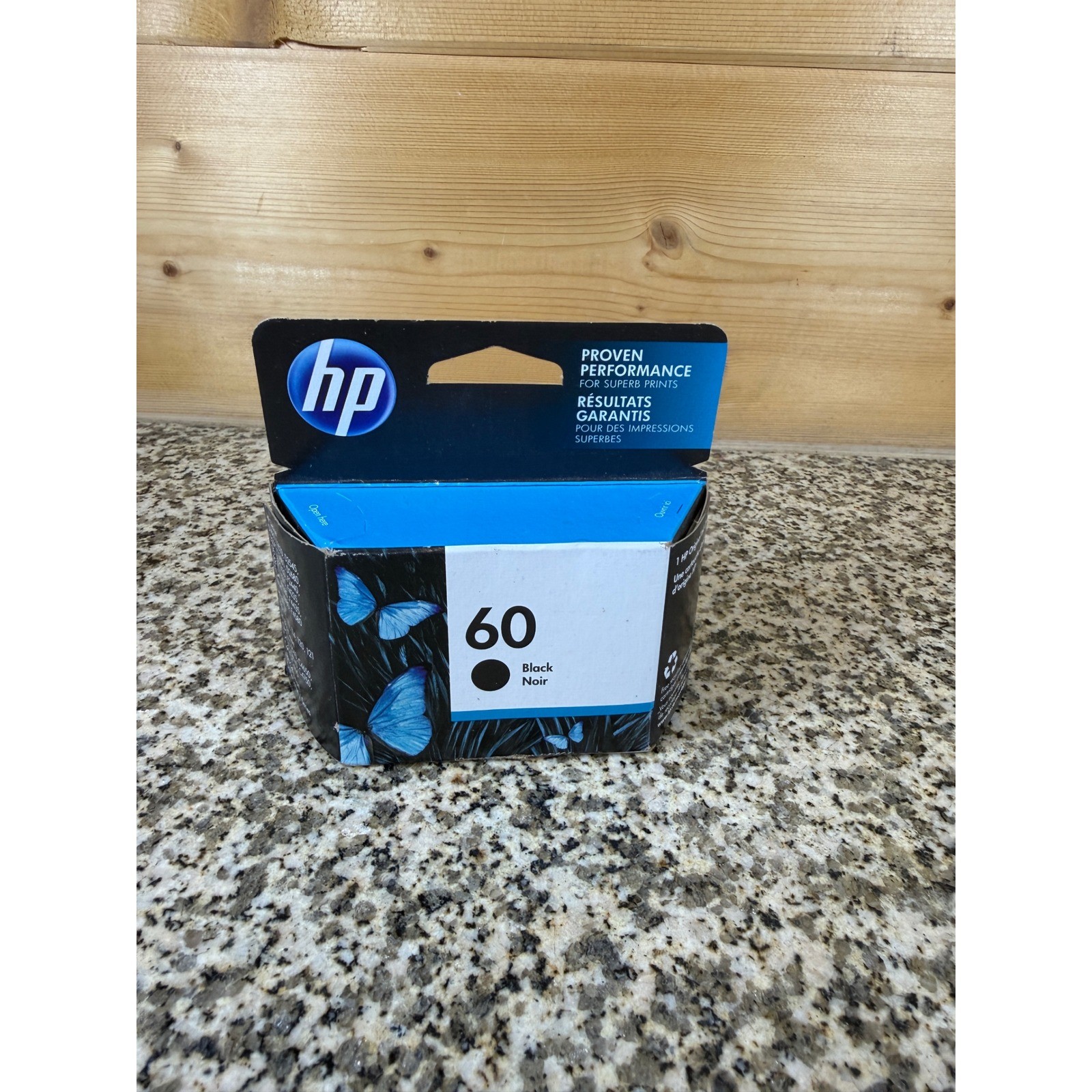 HP 60 Black Original Ink Cartridge CC640WN DeskJet ENVY PhotoSmart New Open Box