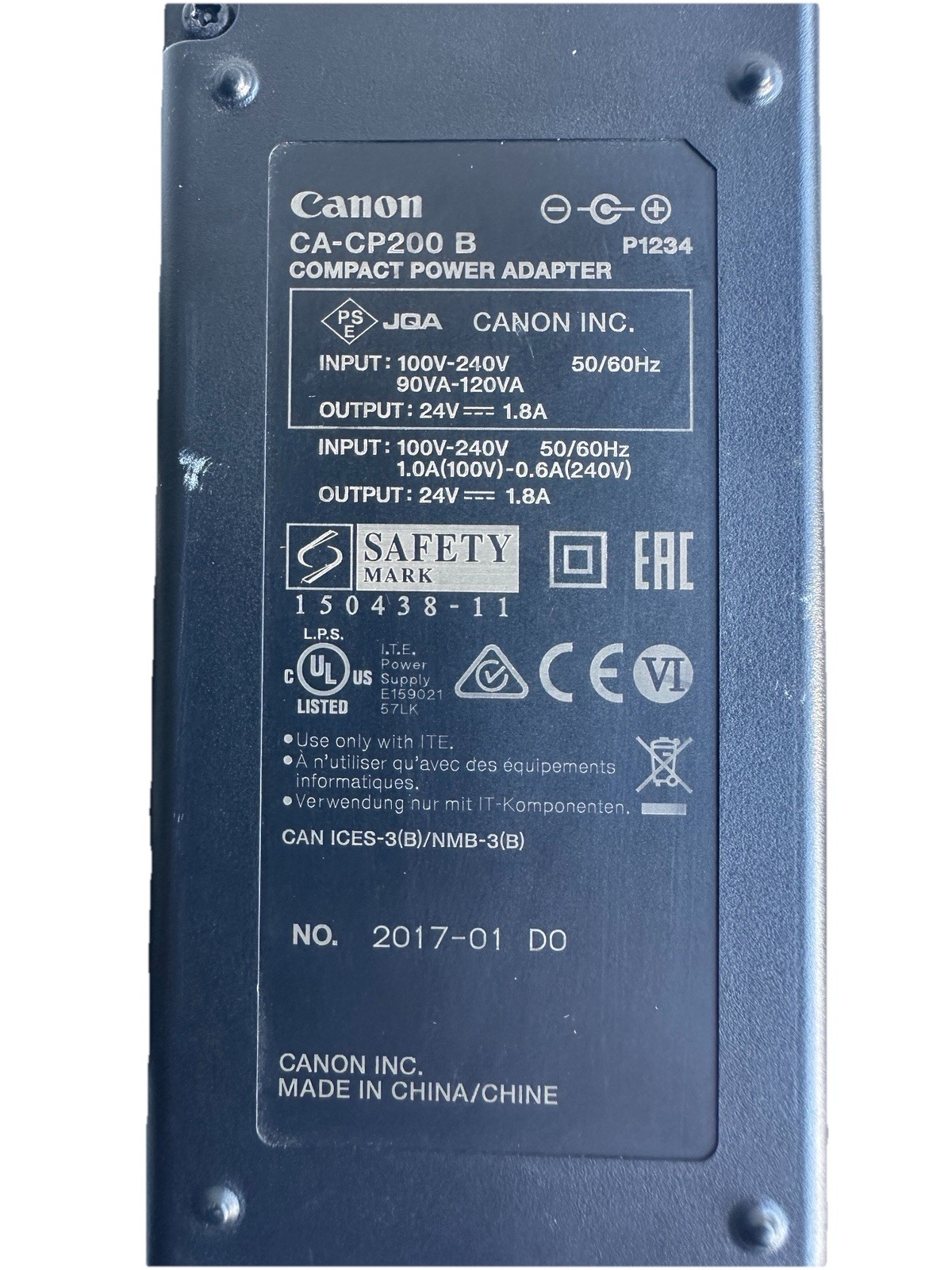 Canon CA-CP200B CP200 Compact Power Supply Adapter 24V 1.8A OEM