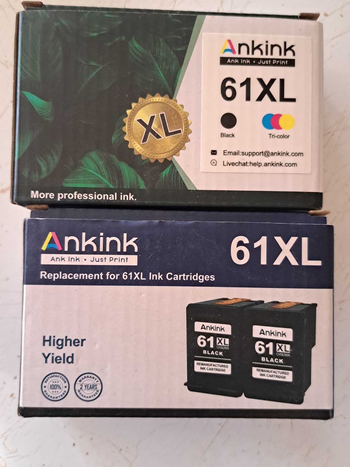 4pk 61-XL Ink Cartridges for HP ENVY 4500 4501 4502 4504 5530 5531 5535