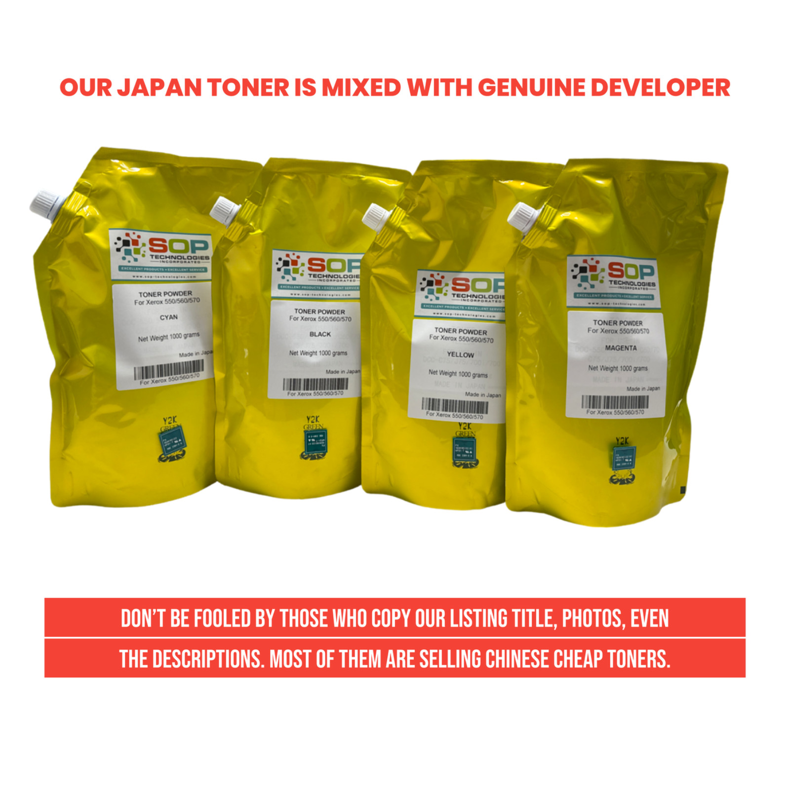 4KG Japan Replacement Toner For Xerox Color C60 C70 Refill+Chip CMYK SOLD