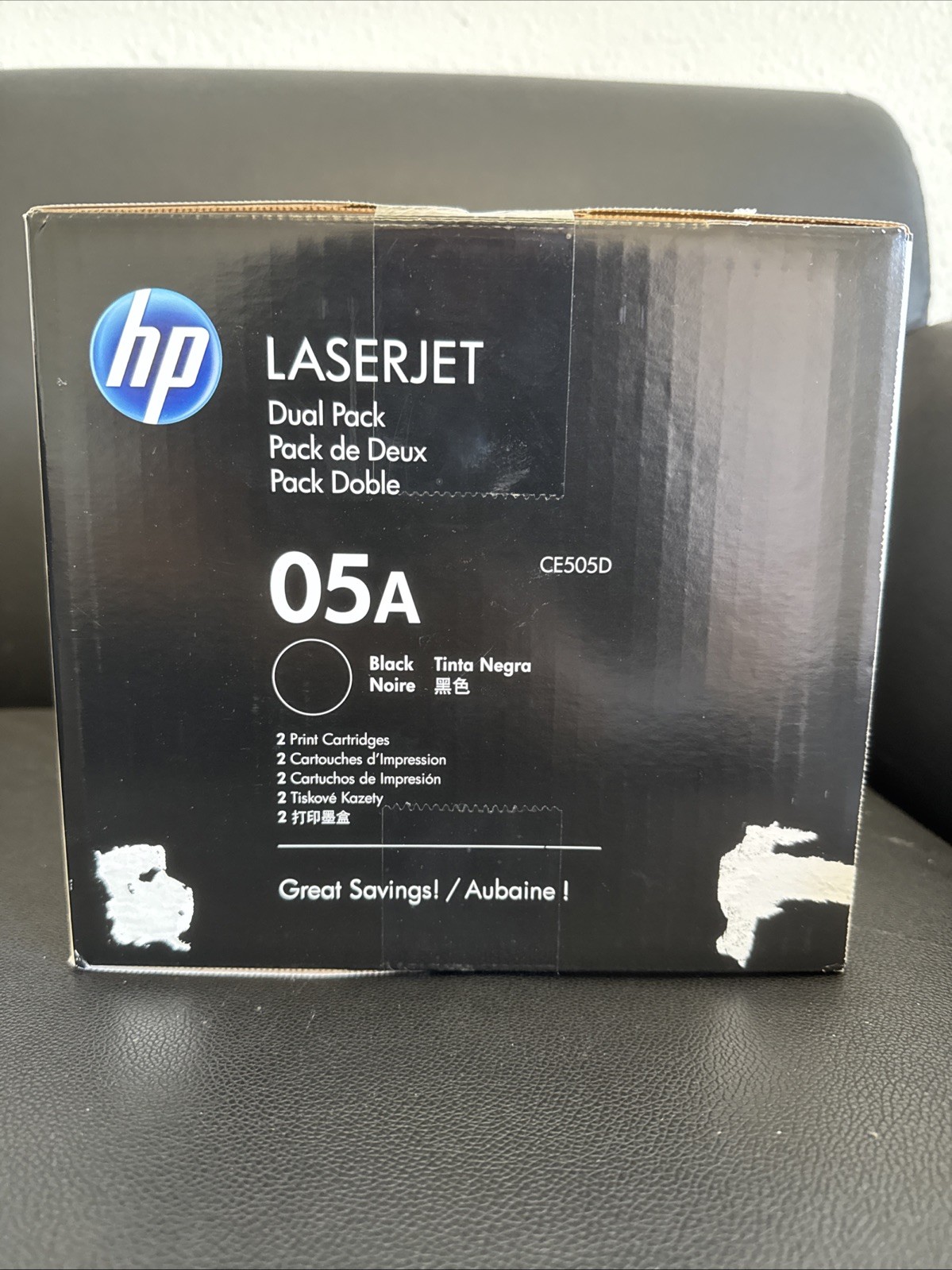 HP CE505D 05A LaserJet Black Printer Toner Cartridge Dual Pack SEALED C
