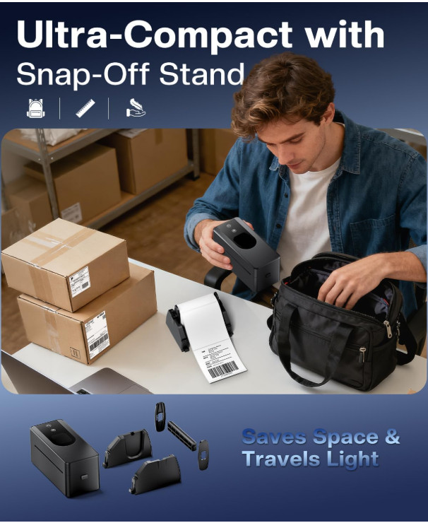 Phomemo Thermal Label Printer Upgraded with Touchable Screen, Shipping Label Pri