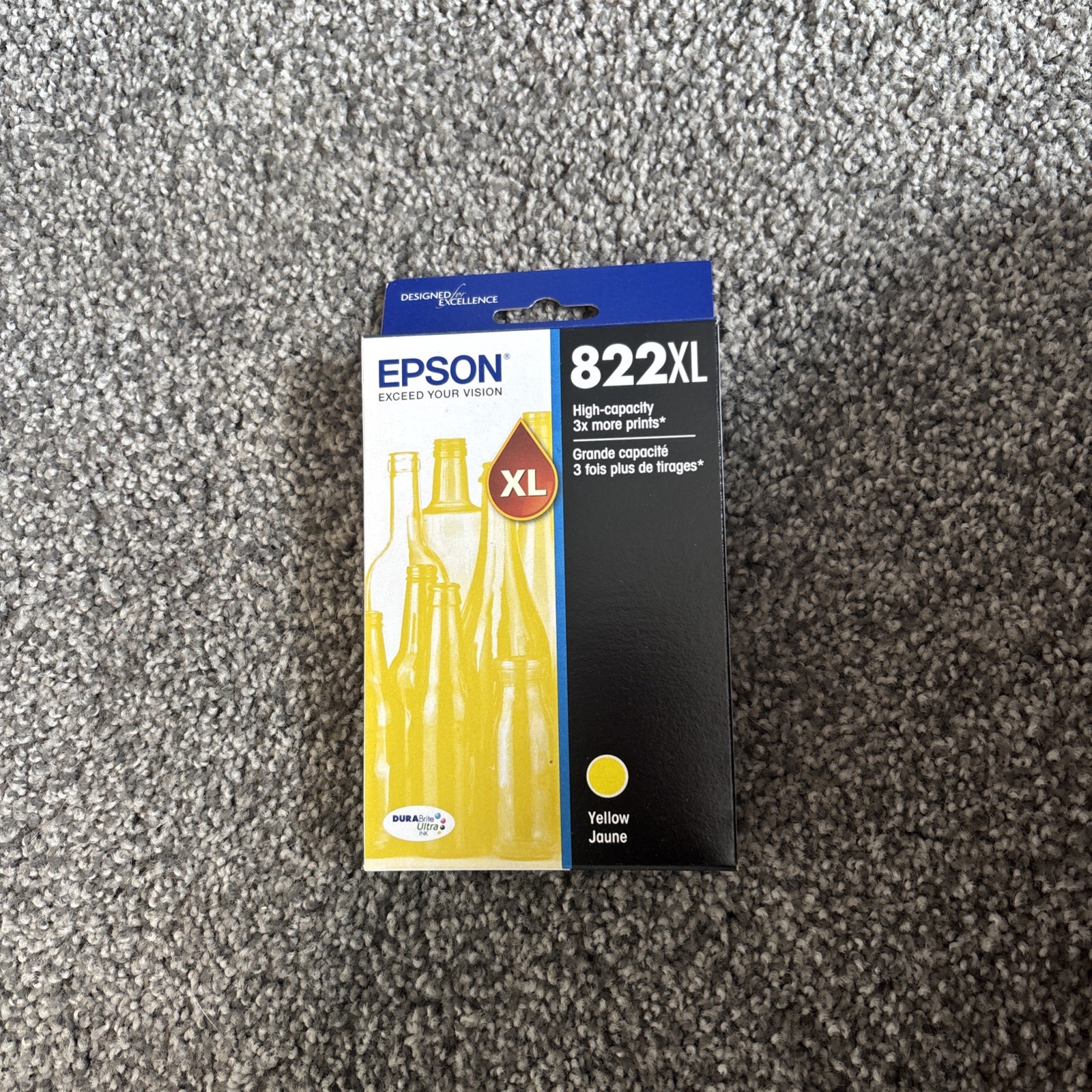 EPSON 822 DURABRITE ULTRA INK HIGH CAPACITY YELLOW CARTRIDGE T822XL420-S