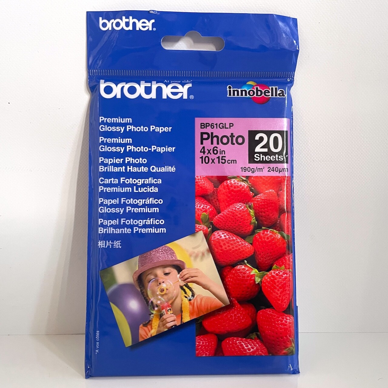 Brother Premium Glossy Photo Paper 10x15cm 4×6” 190gsm 20 Sheets