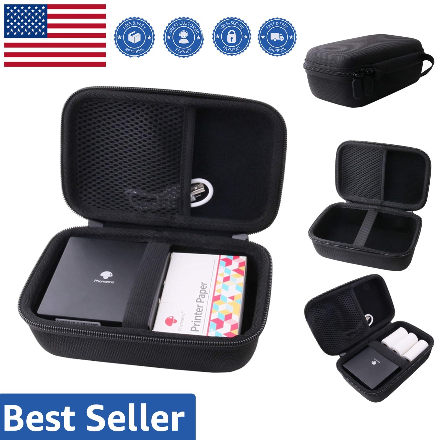 Ultra-Lightweight Travel Case for Mini Printers – Compact and Water-Resistant