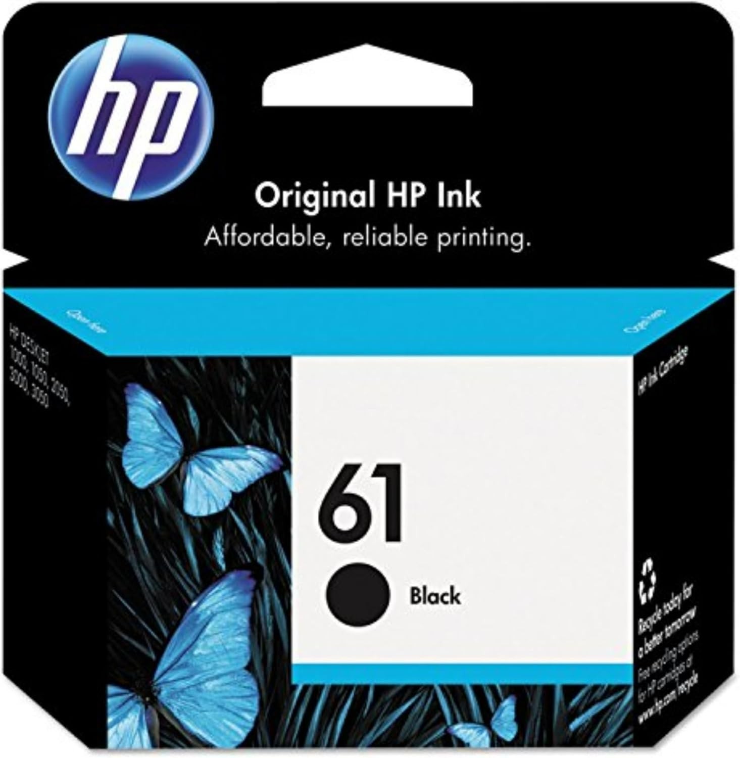 Genuine HP 61 Black Ink Cartridge ~170 pages CH561WN#140 Original Exp – 03/27