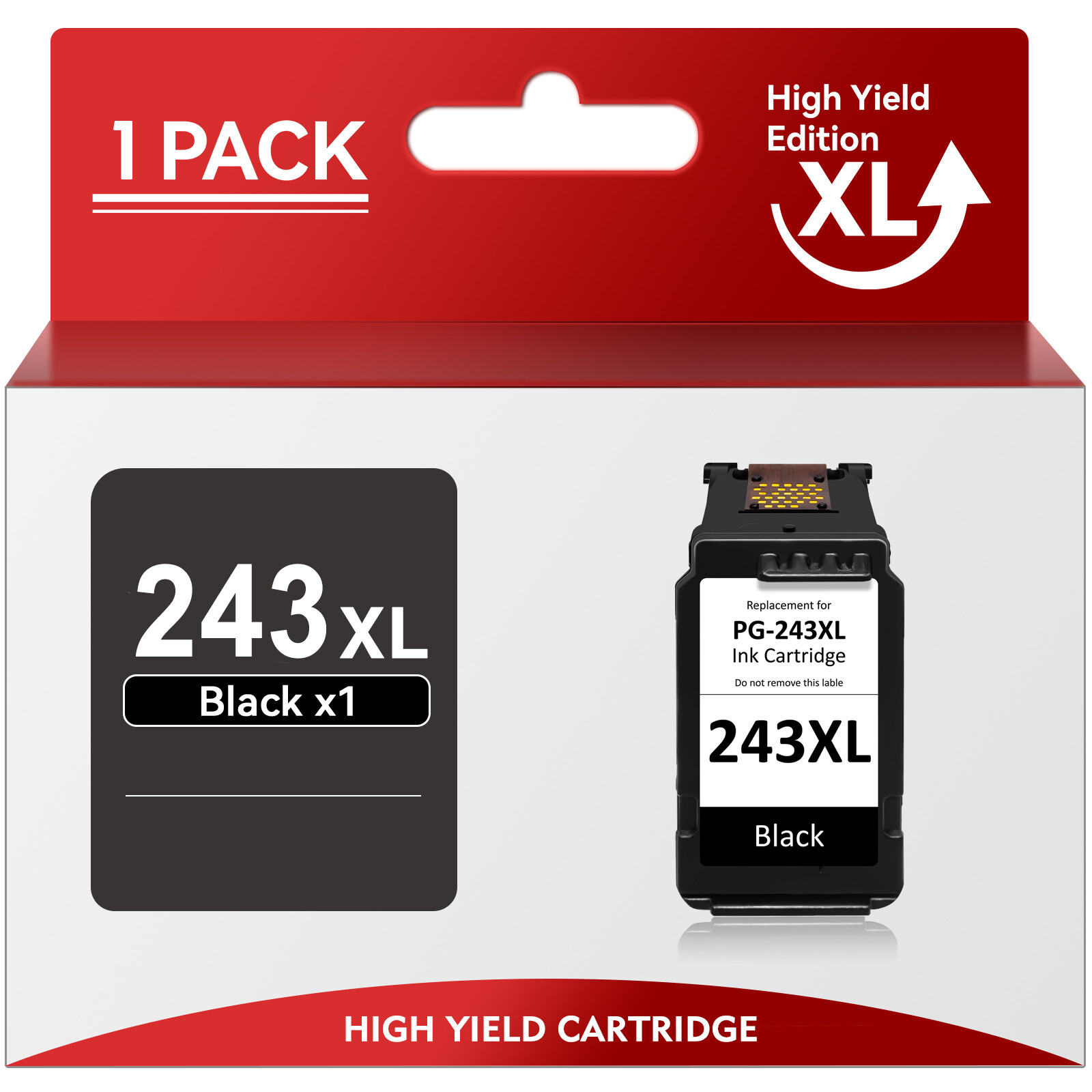 1PK PG-243XL Black Ink Cartridge for Canon 243 PIXMA MG2420 MG2922 MG2924Printer
